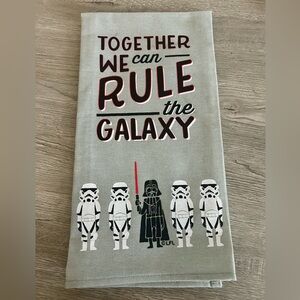 Star Wars Gray Kitchen Towel with Black and Red Design